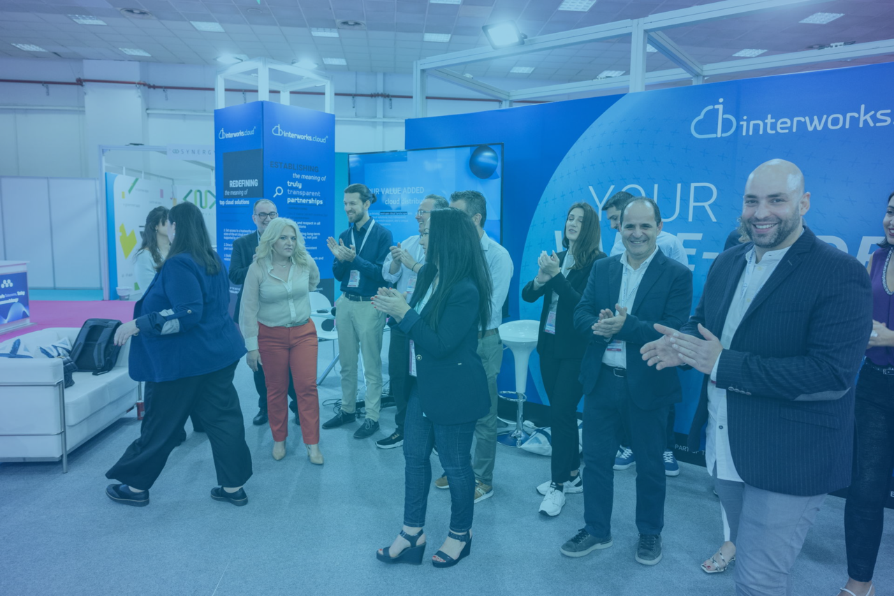 interworks.cloud distribution's team at Beyond expo, May 2023, Thessaloniki