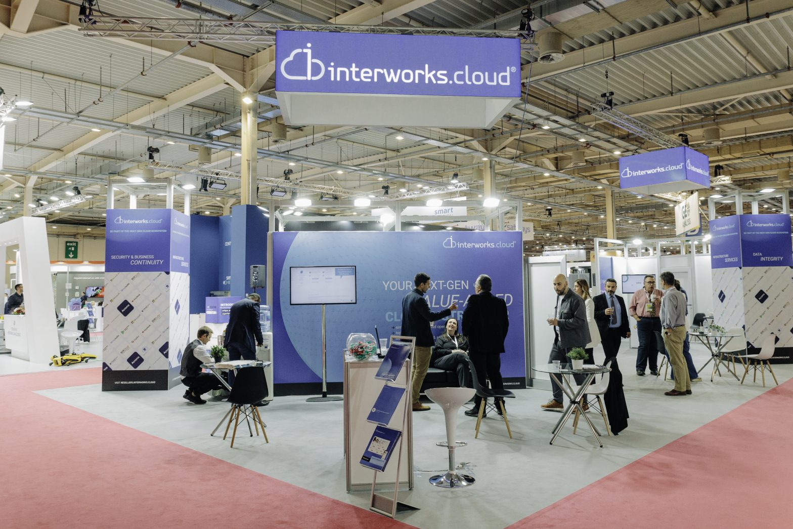 view of the booth of interworks.cloud's participation at BEYOND Expo 2025, held from April 4–6 at the Metropolitan Expo in Athens