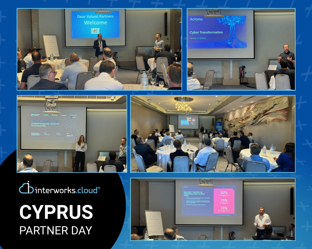interworks.cloud Partner Day 2025 in Cyprus – attendees networking and engaging with vendors