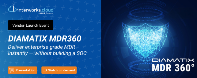DIAMATIX MDR360 - vendor launch webinar banner